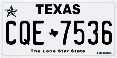 TX license plate CQE7536