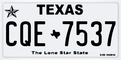 TX license plate CQE7537