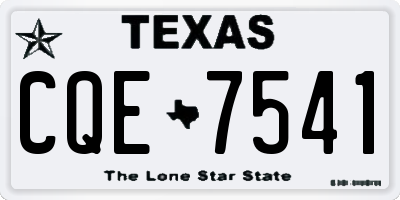 TX license plate CQE7541