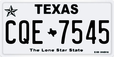 TX license plate CQE7545