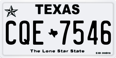 TX license plate CQE7546