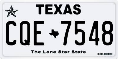 TX license plate CQE7548