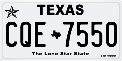 TX license plate CQE7550