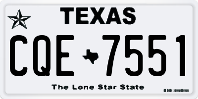 TX license plate CQE7551