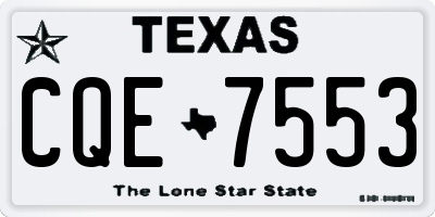 TX license plate CQE7553