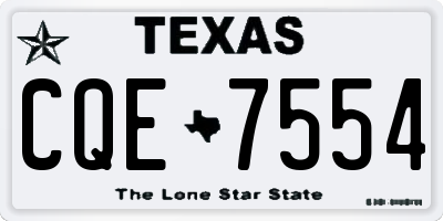 TX license plate CQE7554