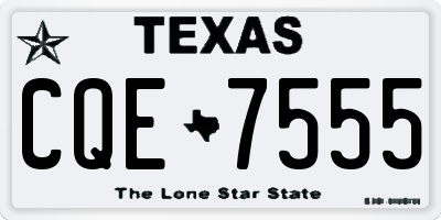 TX license plate CQE7555
