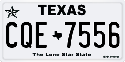 TX license plate CQE7556