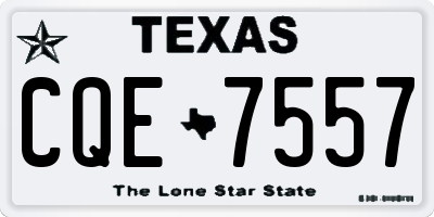 TX license plate CQE7557