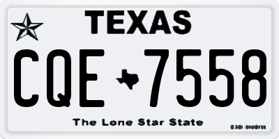TX license plate CQE7558