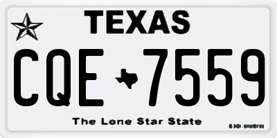 TX license plate CQE7559
