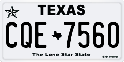 TX license plate CQE7560