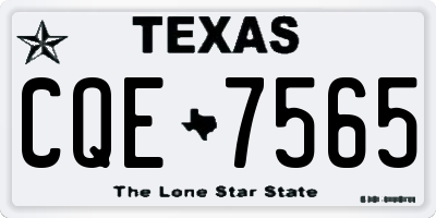 TX license plate CQE7565