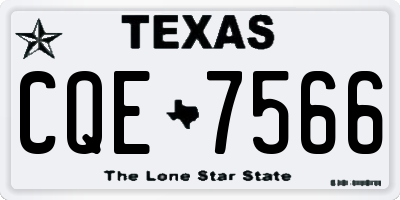 TX license plate CQE7566
