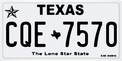 TX license plate CQE7570