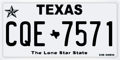 TX license plate CQE7571