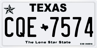 TX license plate CQE7574