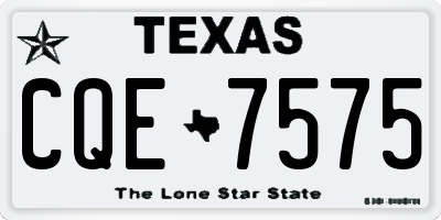 TX license plate CQE7575
