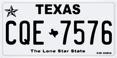 TX license plate CQE7576