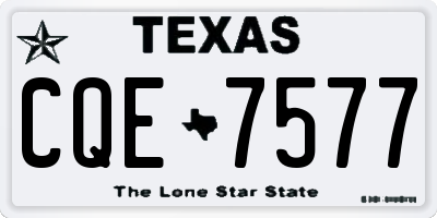 TX license plate CQE7577