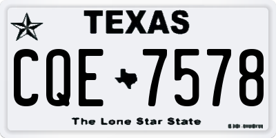 TX license plate CQE7578