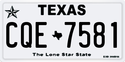 TX license plate CQE7581