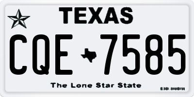 TX license plate CQE7585