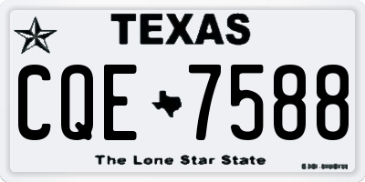 TX license plate CQE7588