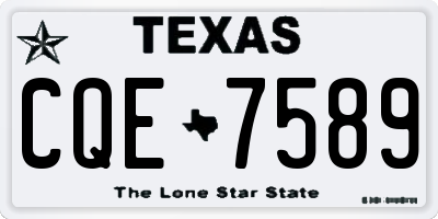 TX license plate CQE7589