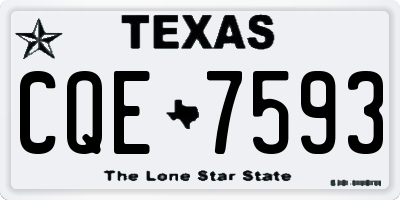 TX license plate CQE7593