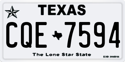 TX license plate CQE7594
