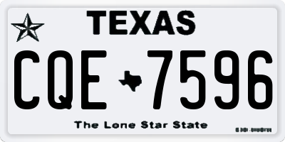 TX license plate CQE7596