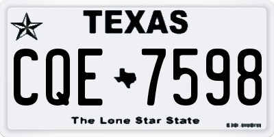 TX license plate CQE7598