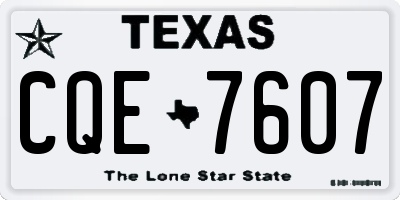TX license plate CQE7607
