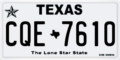 TX license plate CQE7610