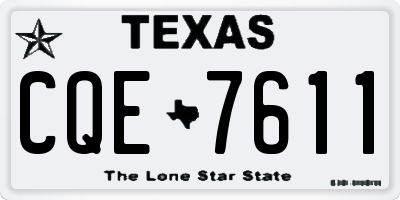 TX license plate CQE7611