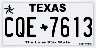 TX license plate CQE7613