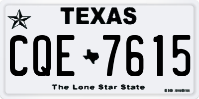 TX license plate CQE7615