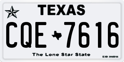 TX license plate CQE7616