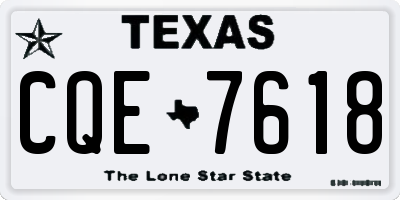 TX license plate CQE7618