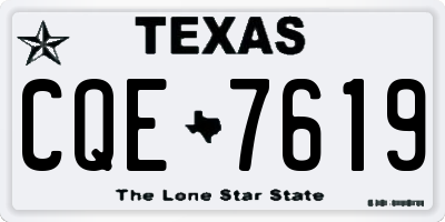 TX license plate CQE7619