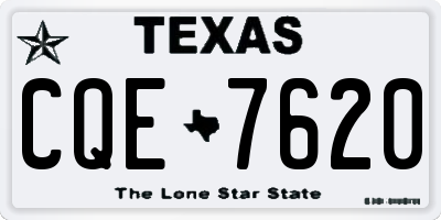 TX license plate CQE7620