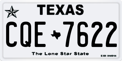 TX license plate CQE7622