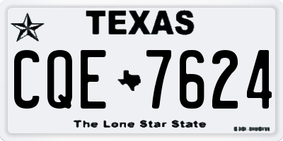 TX license plate CQE7624