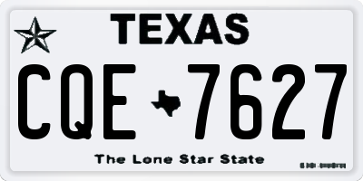 TX license plate CQE7627