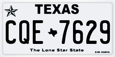 TX license plate CQE7629