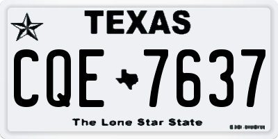 TX license plate CQE7637
