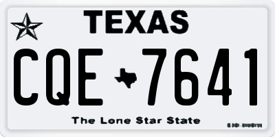 TX license plate CQE7641