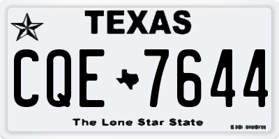 TX license plate CQE7644