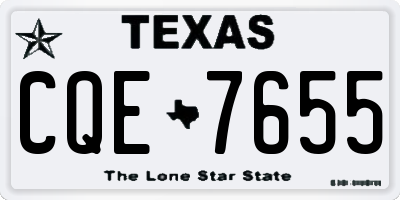 TX license plate CQE7655